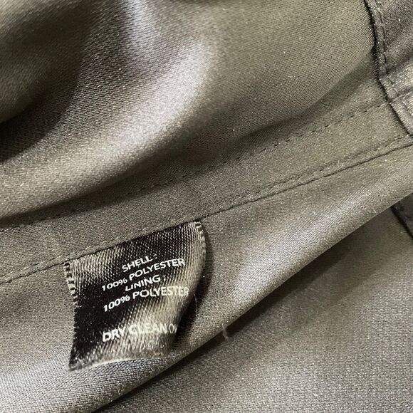 NWT White House Black Market Ruffle Midi Dress Sz. 12 Flowy rushed bodice - Picture 9 of 9